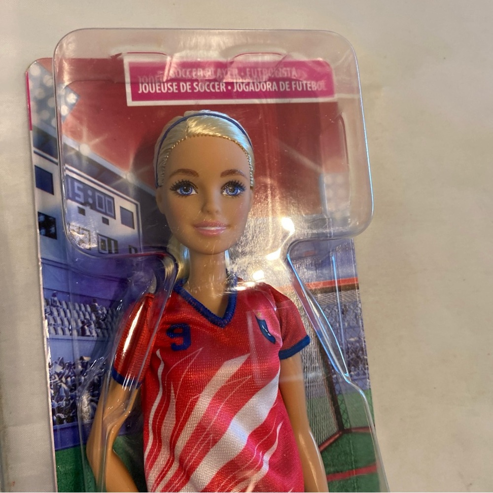 Adidas Red and Blue Soccer Doll with Ball - Picture 4 of 4